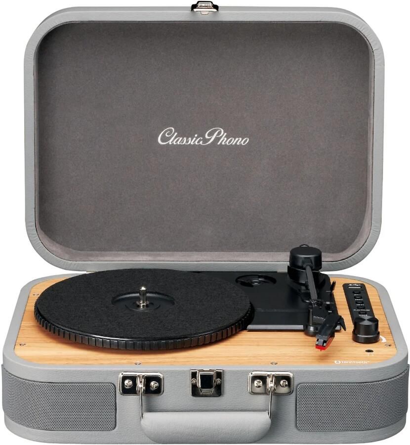 Lenco Retro platenspeler met Bluetooth ontvangst en ingebouwde speakers Classic Phono Zwart