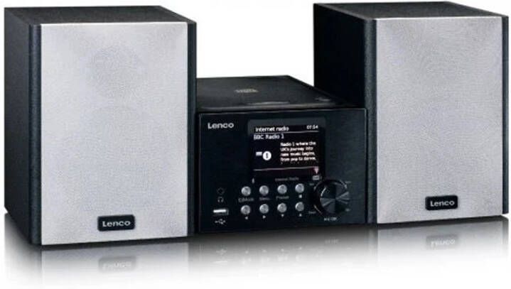 Lenco Micro set met smart radio CD USB speler internet DAB+ Bluetooth Zwart