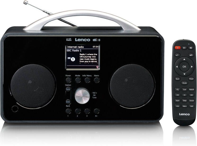 Lenco Internet DAB+ FM Radio met Bluetooth Zwart-Zilver