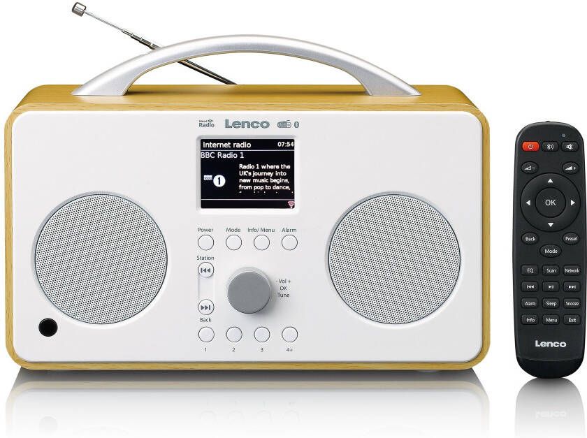 Lenco Internet DAB+ FM Radio met Bluetooth Hout