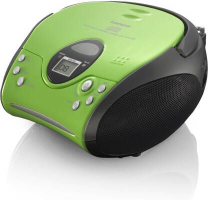 Lenco Draagbare stereo FM radio met CD-speler Groen-Zwart