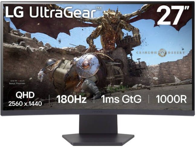 LG UltraGear 27GS60QC-B Monitor Zwart