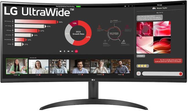 LG UltraWide 34WR50QK-B | Curved monitoren | 8806096199527