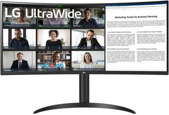 LG 34WR55QK-B Monitor Zwart