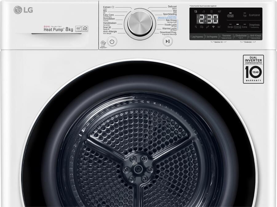 LG RH80V9AV4N 8 kg droger met DUAL Inverter Heat pump™ Supersnel of Superzuinig Auto Cleaning Condensor ThinQ - Foto 2