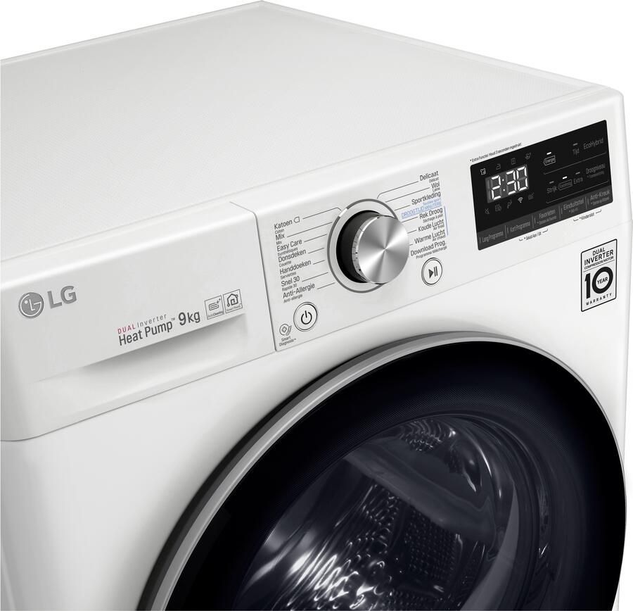 LG RH90V9AV3N 9 kg droger met DUAL Inverter Heat pump™ Supersnel of Superzuinig Auto Cleaning Condensor ThinQ - Foto 2