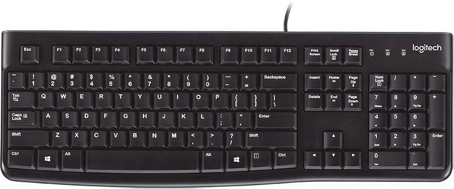 Logitech K120 Toetsenbord QWERTY Toetsenbord Zwart