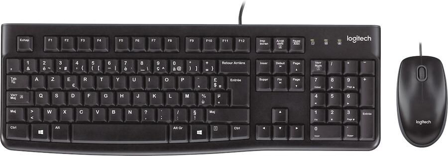 Logitech MK120 Toetsenbord en Muis QWERTY Toetsenbord Zwart