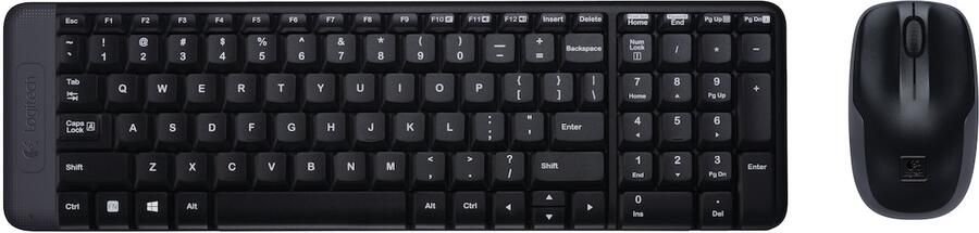 Logitech MK220 Wireless Combo (Qwerty) Toetsenbord Zwart