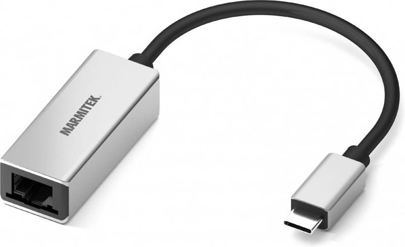 Marmitek Adapter USB type C naar Ethernet USB Hub Zwart