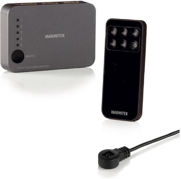 Marmitek HDMI switch CONNECT 350 UHD 2.0 4K 60Hz 5 in 1 uit