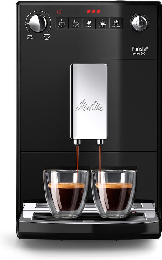 Melitta Volautomatisch koffiezetapparaat Purista F230-102 zwart Favoriete koffie-functie compact & extra geruisloos