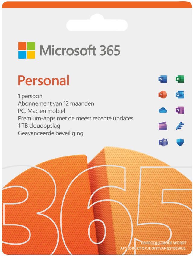 Microsoft 365 Personal (12 maanden 1 apparaat) Digitale licentie Software