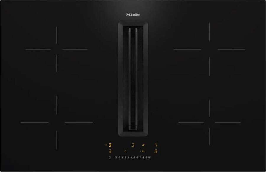 Miele KMDA7272-1 FL Inductie kookplaat met afzuiging Zwart