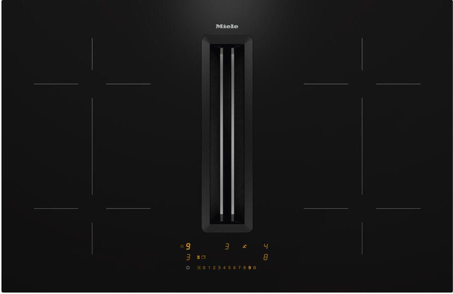Miele KMDA7473-1 FL Inductie kookplaat met afzuiging Zwart
