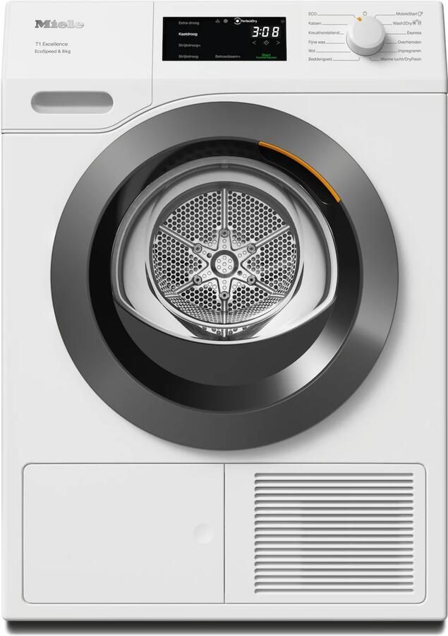 Miele TEC 655 WP Excellence EcoSpeed & Wash2Dry Warmtepompdroger Wit