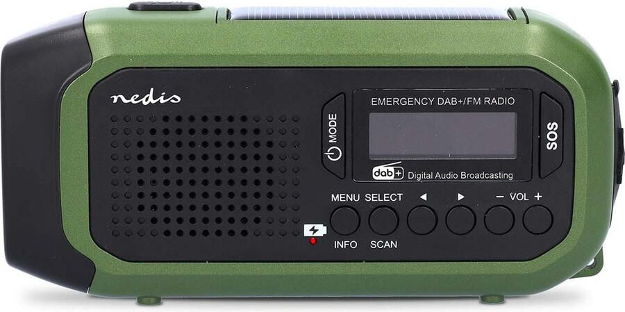 Nedis RDDBCR2000GN Noodradio DAB radio Groen