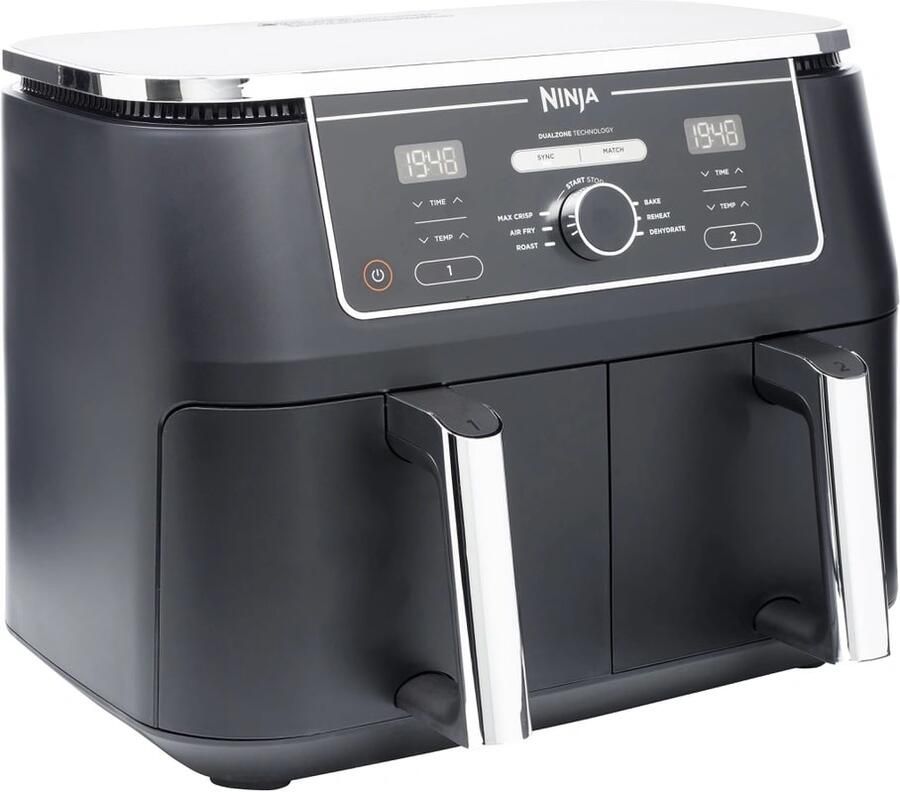 NINJA Airfryer Foodi AF400EU Dual Zone Airfryer 2470 W capaciteit: elk 1 4 kg incl. 2 Crisper inzetten - Foto 4