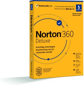 Norton 360 Deluxe (5 apparaten) Digitale licentie Software