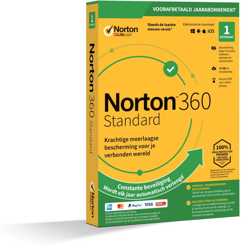 Norton 360 Standard (1 apparaat) Digitale licentie Software