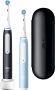 Oral-B iO 3-pack 2 stuks zwarte en blauwe elektrische tandenborstels 2 opzetborstels 1 reisetui - Thumbnail 2