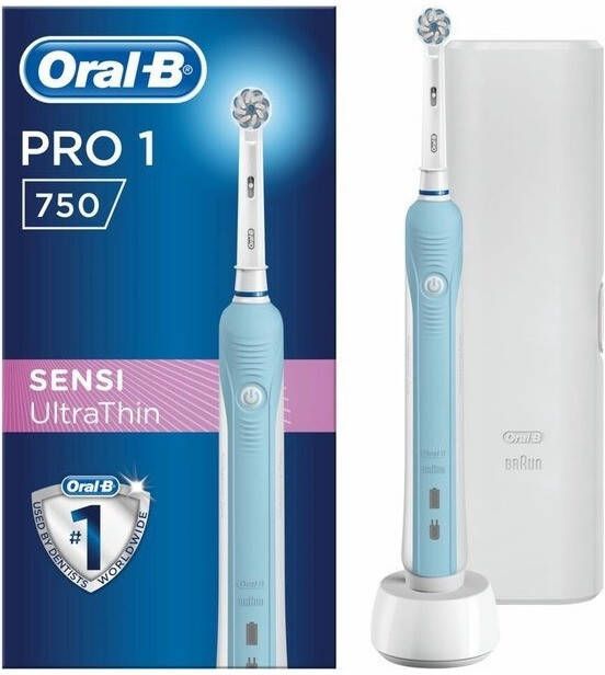 Oral-B PRO750 Sensi UltraThin Elektrische tandenborstel Inclusief Reisetui