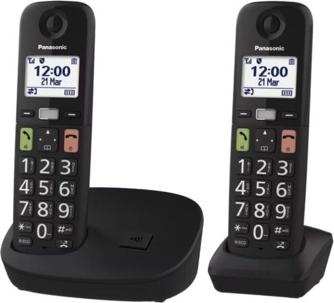 Panasonic DECT KX-TGU112EXB Duo Zwart | Smartphones tablets en meer | 5025232964185