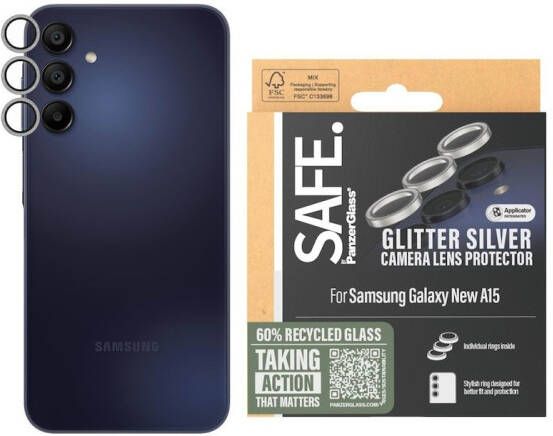 PanzerGlass SAFE voor camera lens Samsung A16 5G Smartphone screenprotector Transparant