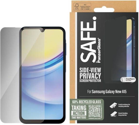 PanzerGlass SAFE voor Privicy Screen Samsung A16 5G UWF Smartphone screenprotector