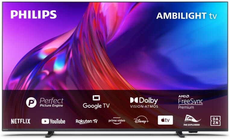 Philips Led-TV 43PUS8548 12 108 cm 43" 4K Ultra HD Android TV Google TV Smart TV ambilight langs 3 randen