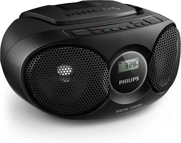 Philips AZ215B 12 CD-speler met digitale tuner en 3 5 mm audio-ingang zwart