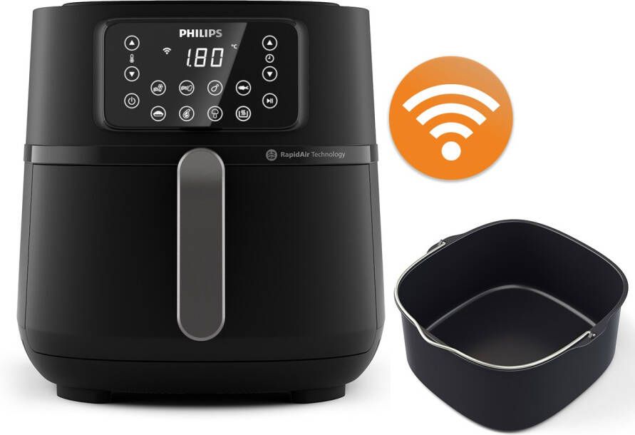 Philips Airfryer Connected 5000 Series HD9285 93 7 2 liter (XXL) Heteluchtfriteuse RapidAir Quickclean Met bakvorm & grillplaat - Foto 3