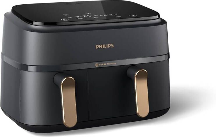 Philips NA352 04 Dual Basket Airfryer Zwart