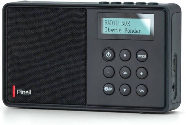 Pinell SUPERSOUND MICRO DAB radio Zwart