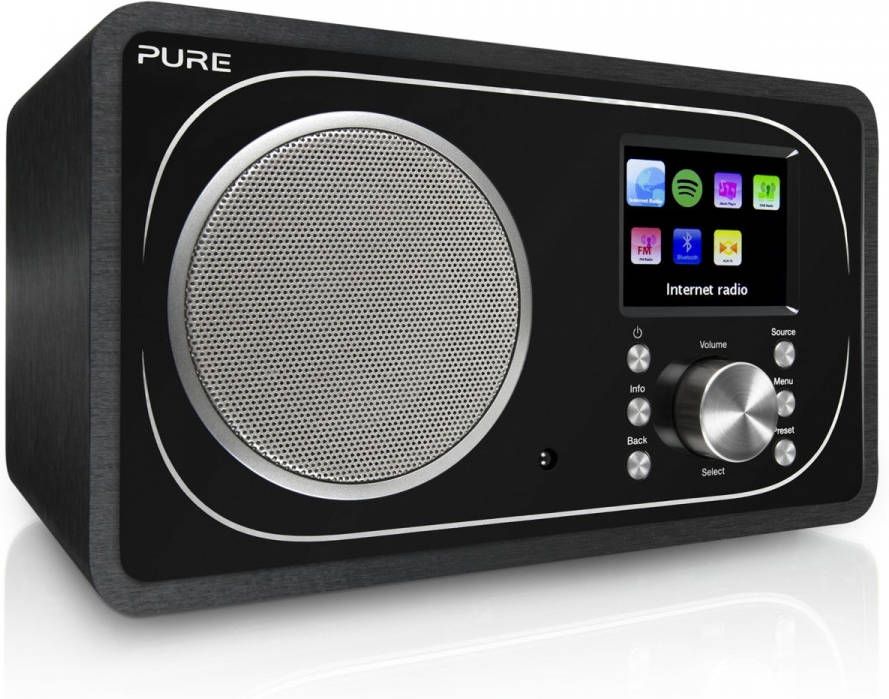 Pure Evoke F3 Hybride radio Zwart