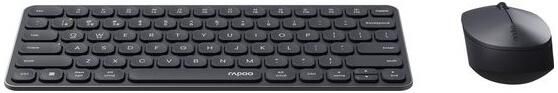 Rapoo 9010M Multi-mode Wireless Ultra-Slim Desktop Set Toetsenbord Zwart