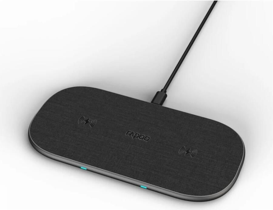 Rapoo XC260 Dual Wireless Charging Pad 20W Oplader Grijs