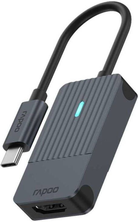 Rapoo USB-C Adapter USB-C naar HDMI grijs Desktop accessoire Zwart