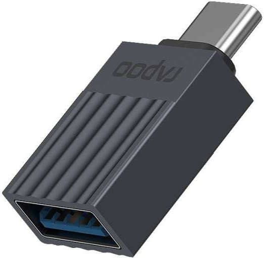 Rapoo USB-C Adapter USB-C naar USB-A grijs Desktop accessoire Zwart