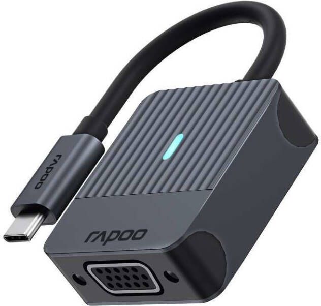 Rapoo USB-C Adapter USB-C naar VGA grijs Desktop accessoire Zwart