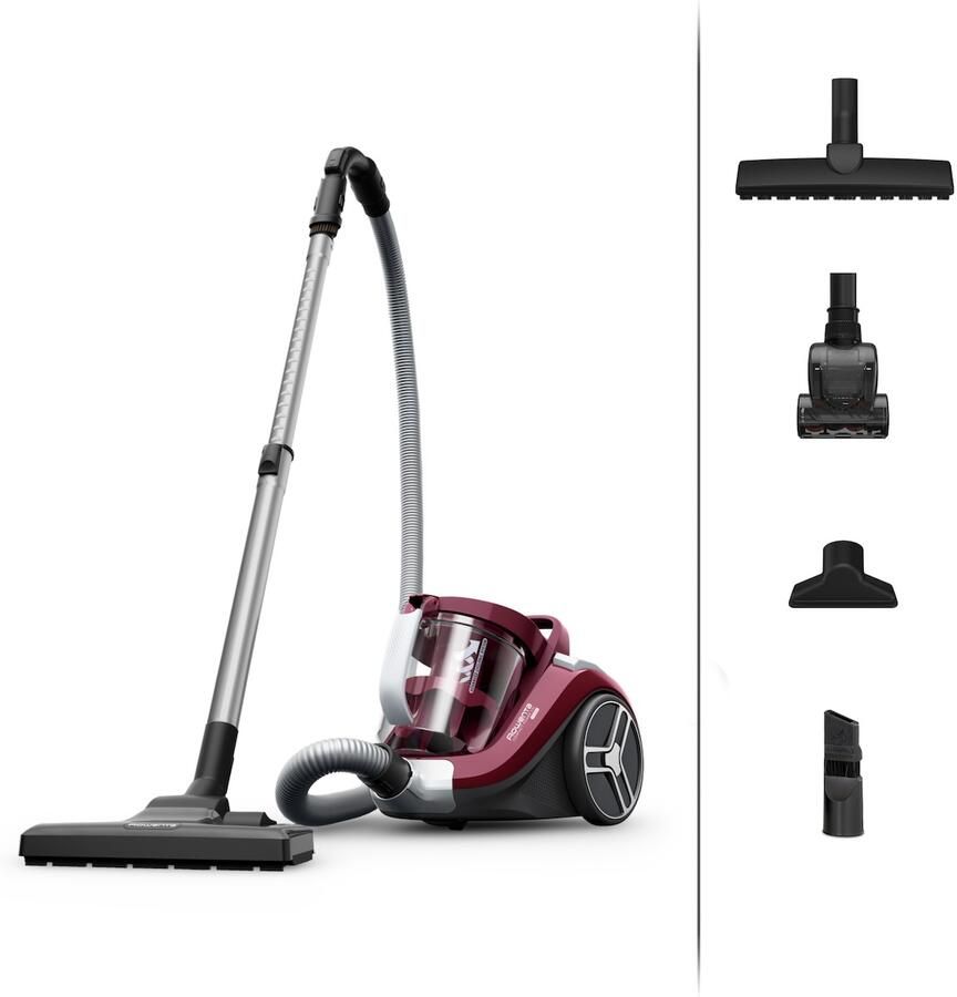 Rowenta RO4B63 Compact Power Cyclonic Animal+ Stofzuiger zonder zak Rood