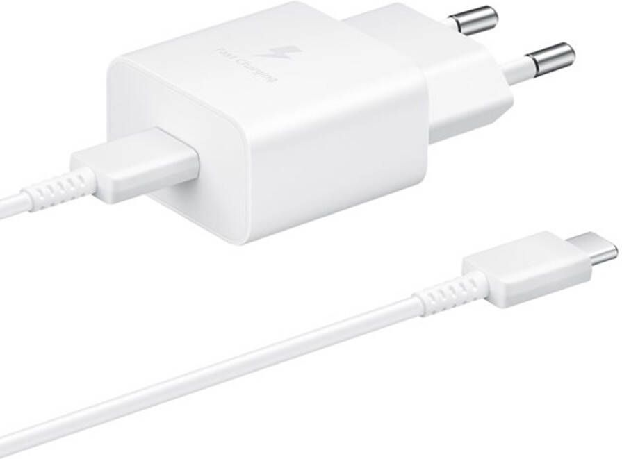 Samsung 15W Power Adapter incl. USB-C naar USB-C kabel (1m) Oplader Wit