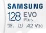 Samsung EVO Plus 128GB microSDXC + SD Adapter Micro SD-kaart Wit - Thumbnail 2