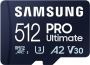 Samsung PRO Ultimate 512 GB (2023) microSDXC + SD Adapter Micro SD-kaart Blauw - Thumbnail 2