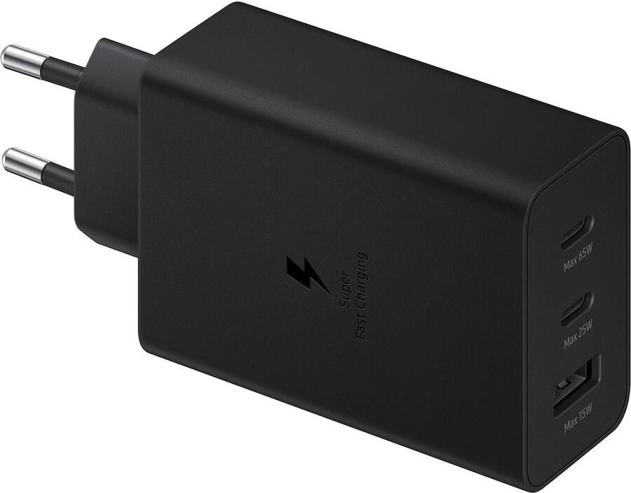 Samsung 65W Power Adapter Trio Oplader Zwart