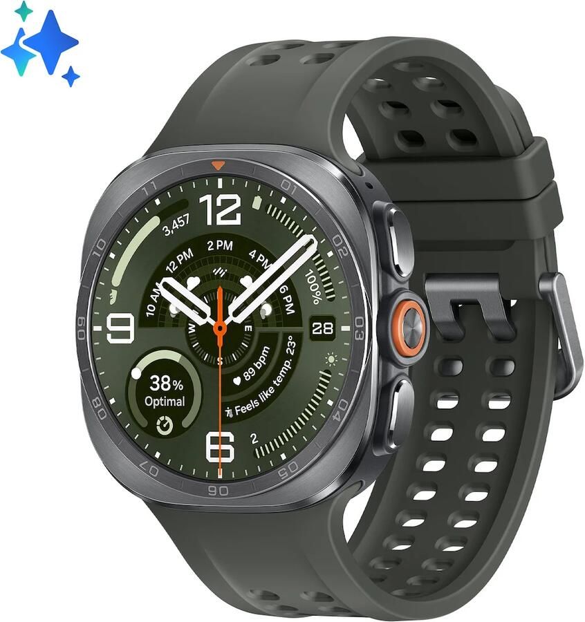 Samsung Galaxy Watch Ultra 2 5G Titanium Zilver Groen 47mm