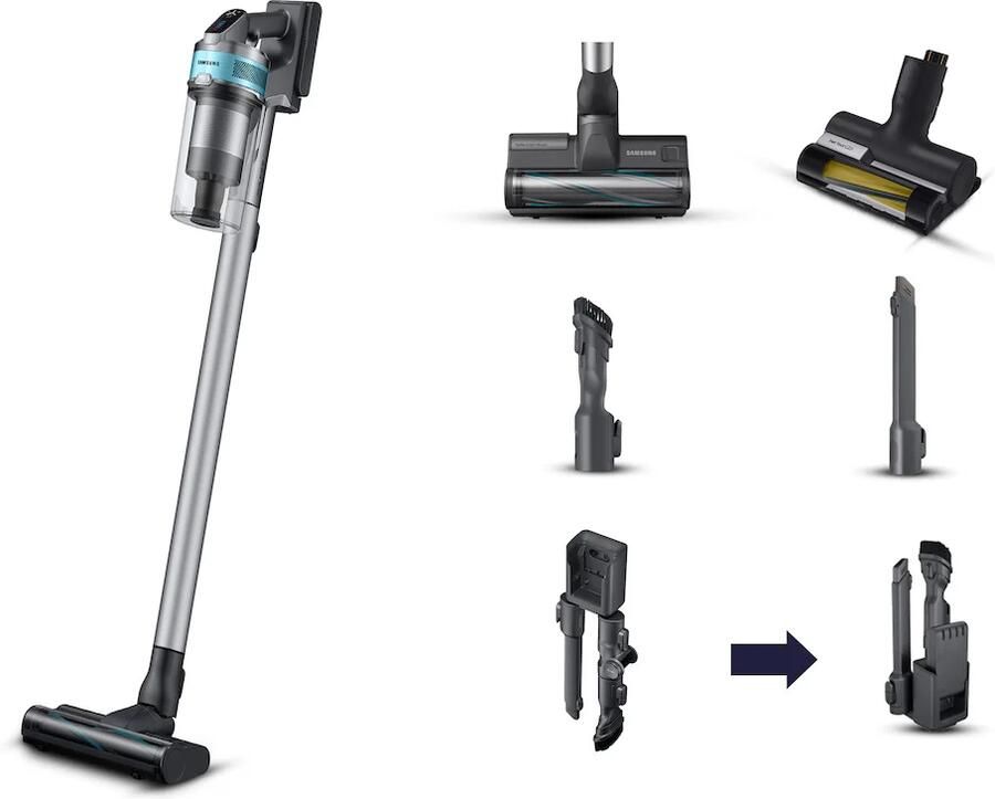 Samsung Jet 75E Turbo VS20B75AGR1 WA Steelstofzuiger zonder zak Groen - Foto 3