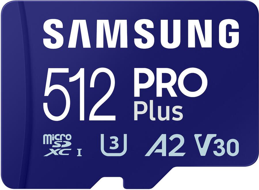 Samsung Pro Plus microSDXC 512GB + USB-adapter Micro SD-kaart Blauw
