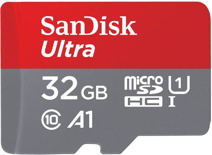 SanDisk MicroSDHC Ultra 32GB 120MB s C10-UHSI-A1 Photo Micro SD-kaart Grijs