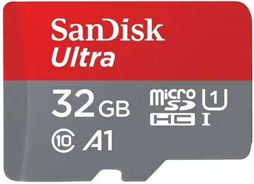 SanDisk MicroSDHC Ultra Android 32GB 120MB s Class 10 A1 2pak Micro SD-kaart Grijs